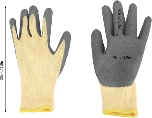 Miniatura 2 de Hilitand Guantes de trabajo de aislamiento ignífugos, guantes de electricista de goma de 400 V con textura antideslizante en tela de nailon