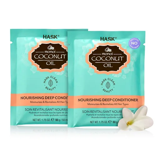 HASK Tratamientos de belleza de acondicionamiento profundo para todo tipo de cabello, no desvanecen el color, sin gluten, sin sulfatos, sin parabenos