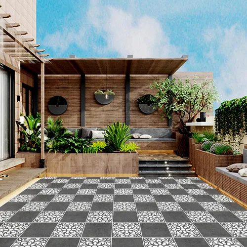 Miniatura 6 de 9 plantillas grandes de azulejos de piso de 12 x 12 pulgadas, plantillas de pared reutilizables para pintar en pisos, azulejos, patio de hormigón