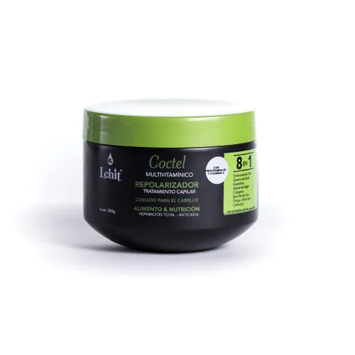 Lehit - Coctel 8 En 1 Multivitaminico Repolarizador Tratamiento Capilar Cuidado Para El Cabello Alimento Y Nutricion Reparacion Total Anticaida -