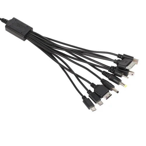 Miniatura 2 de Cutwif Cable de carga múltiple 10 en 1, cable de carga múltiple universal con 10 puertos para teléfonos celulares, altavoz, MP3, MP4 y más