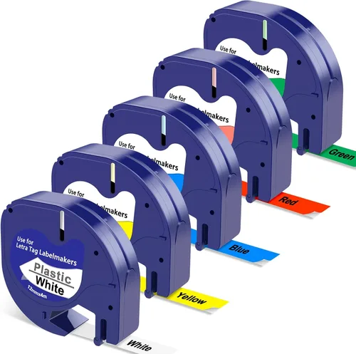 Miniatura 15 de Recambios de cinta transparente para rotuladores compatibles con DYMO LetraTag - Recambios de cinta de plástico transparente de 0.472 in 1/2 pulgada
