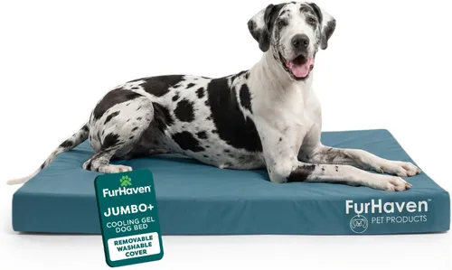 Miniatura 20 de Furhaven Cama ortopédica resistente al agua para perros grandes con funda extraíble lavable, para perros de hasta 95 libras – Colchón de lona Oxford
