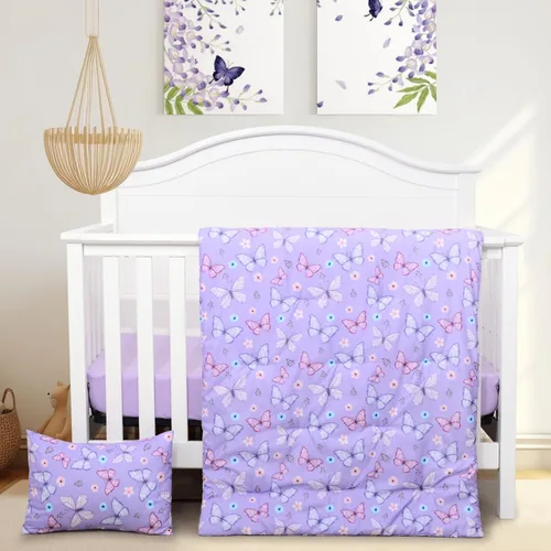 Miniatura 18 de JISEN Juego de ropa de cama de 3 piezas para cuna, juego de ropa de cama suave para cuna, camiones de construcción, juego de edredón para cuna