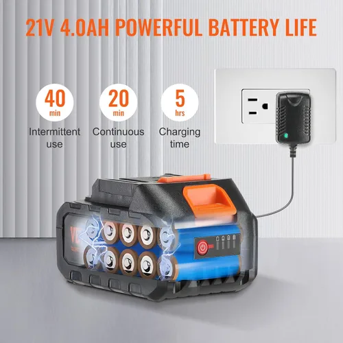 Miniatura 5 de VEVOR - Lavadora a presión inalámbrica, limpiador de energía portátil, pistola de lavadora de alta presión manual para coche con batería de 4.0Ah
