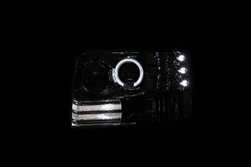 Miniatura 3 de Faro proyector AnzoUSA con luz de señalización lateral y luz de estacionamiento, Negro