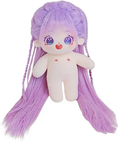 Miniatura 21 de niannyyhouse Muñeca de peluche de 7.9 in para niña, cuerpo de peluche humanoide, sin atributo, 8 pulgadas, cuerpo normal, ropa de vestir, regalos