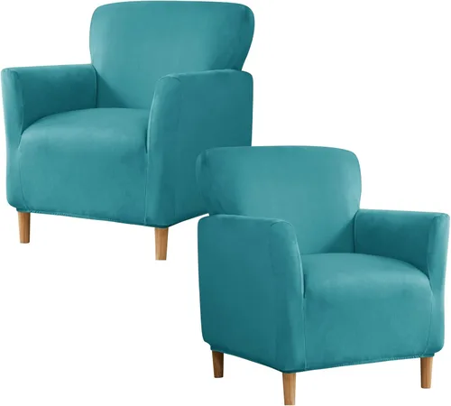 Miniatura 53 de Fundas de jacquard para sillón de banquete, fundas suaves para sillón, fundas elásticas de 1 pieza para sala de estar, funda antideslizante