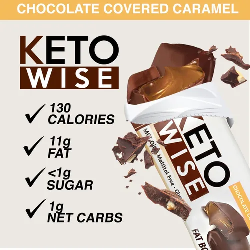 Miniatura 6 de Keto Wise Fat Bombs - Hecho con aceite MCT que contiene chocolate, bajo en grasa, bajo en carbohidratos y apto para dieta cetogénica, 0.28 oz