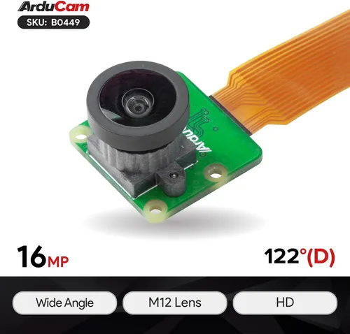 Miniatura 2 de Arducam para cámara Raspberry Pi 16MP IMX519 módulo de cámara con lente M12 gran angular de 120 ° (D) para Raspberry Pi y OpenHD