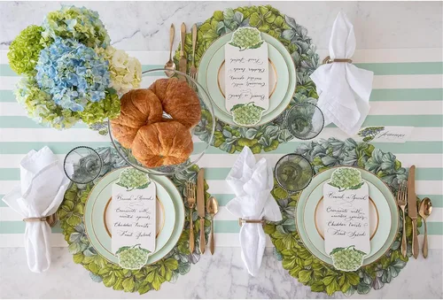 Miniatura 6 de Hydrangea - Manteles individuales redondos de papel, manteles individuales desechables para mesa de comedor para la temporada de primavera y verano