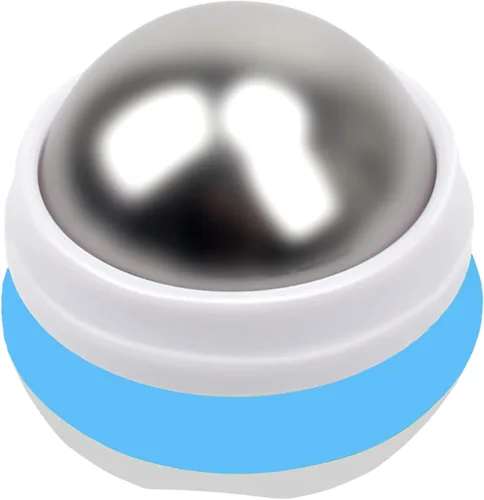 Bola de rodillo de masaje frío, bola de masaje de acero inoxidable para alivio de terapia de frío y calor, rodillo de bola de hielo para músculos
