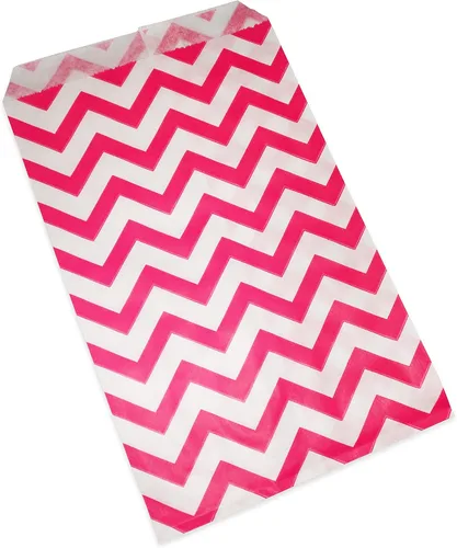 Miniatura 4 de 888 Display - 200 piezas de 5 "x 7" negro Chevron papel regalo bolsas compras ventas bolsas planas