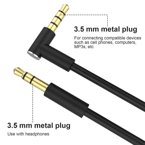 Miniatura 3 de Alitutumao Cable de audio de repuesto Solo4 con micrófono y control, compatible con Beats por Dr Dre Auriculares Solo4/3/2 Studio Pro Detox Wireless