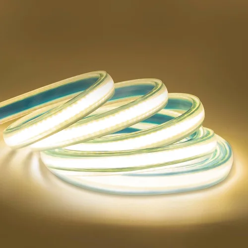 Miniatura 11 de Tira de luz LED 3000K AC 110V 1M Iluminación impermeable 110 voltios Tira de luz LED COB enchufable 1 metro Blanco cálido para iluminación