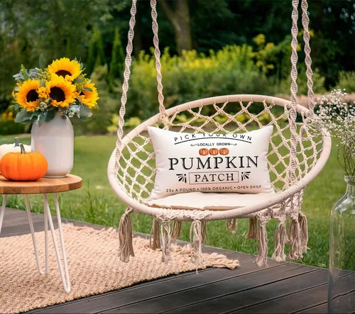 Miniatura 8 de Fundas de almohada con parche de calabaza otoñal, funda de almohada de cosecha de otoño, 12 x 20 pulgadas, casa de campo