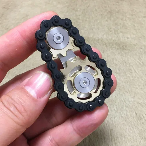 Miniatura 5 de FREELOVE Sprockets - Juguetes para ansiedad para adultos y niños, engranajes de bicicleta de metal, bloque de acoplamiento, cubo cinético EDC, cubo
