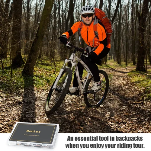 Miniatura 5 de Kit de reparación de neumáticos de bicicleta, kit de parches de perforación de tubo interior Bycicle con 32 parches de vulcanización, raspador
