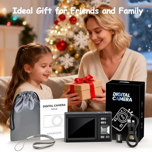 Miniatura 6 de JDZ Cámara digital 4K para fotografía con enfoque automático, cámara de vlogging de 48MP para YouTube, zoom 16X retro estilo CCD cámara compacta
