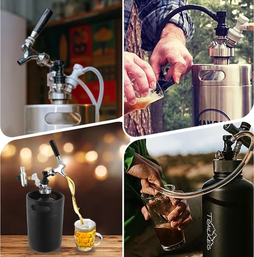 Miniatura 7 de Poste de bloqueo de bola y Poppet – LUCKEG marca acero inoxidable Material Cornelius barril postes tamaño 19/32"-18 rosca hembra gas y líquido