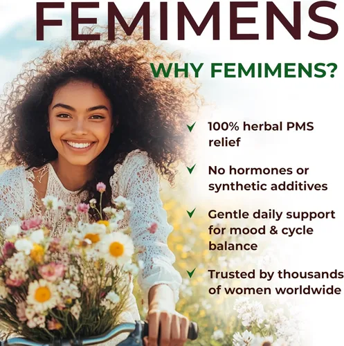 Miniatura 4 de FEMIMENS - Suplemento de apoyo para el síndrome premenstrual para mujeres - Alivio del síndrome premenstrual para mujeres y alivio de calambres