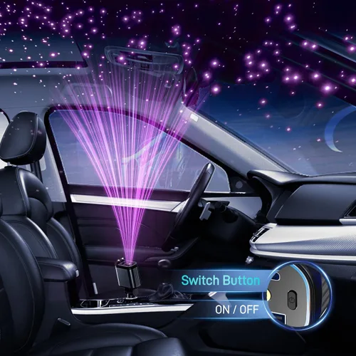 Miniatura 2 de Cargador de Coche Retráctil 4 en 1, 69W con Luz Estrellada, Cargador de Encendedor de Cigarrillos, para Mamá Papá, Regalos para Hombres Mujeres