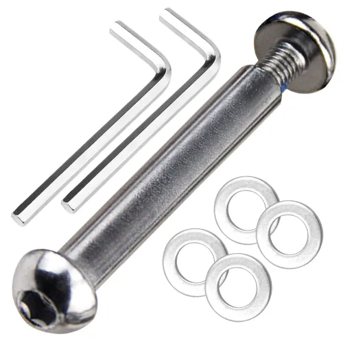 Miniatura 22 de M8 - Juego de tornillos Allen para eje de acero al carbono de grado 0.346 x 1.102 in x 3.386 in para delantero trasero 2 3 4 ruedas Stunt Scooter 35