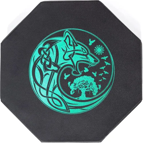 Miniatura 2 de DND Bandeja de dados – Bandeja de 9 pulgadas de calidad prémium Dungeons and Dragons – Exquisitamente detallado diseño de árbol del mundo azul