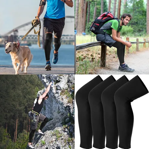 Miniatura 7 de Tatuo Mangas de Compresión para Piernas Manga Larga hasta la Rodilla Protección UV para Hombres y Mujeres Deporte Baloncesto Fútbol Americano
