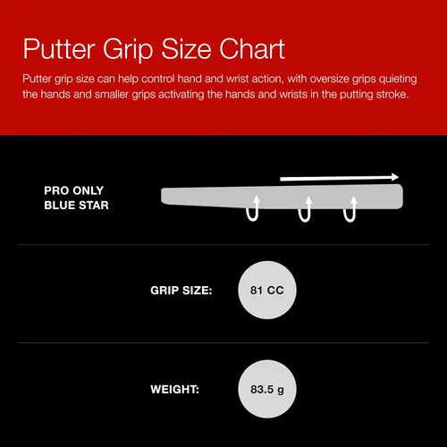 Miniatura 6 de Golf Pride Pro Only Golf Grip - Putter Grip for Hand Placement - All-Rubber Construction for Firm Feel - Traditional Streamlined