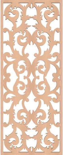 Miniatura 2 de Meadville Paneles decorativos de pared de madera con calado, 9 3/8 pulgadas de ancho x 24 3/8 pulgadas de alto x 1/4 de alto, aliso