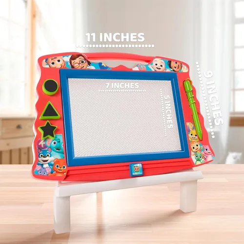 Miniatura 2 de Lollipop Cocomelon Pizarra Magnética para Dibujar con 3 Sellos Magnéticos - Tableta de Dibujo Creativa para Niños y Niños Pequeños de 3+, Juguete