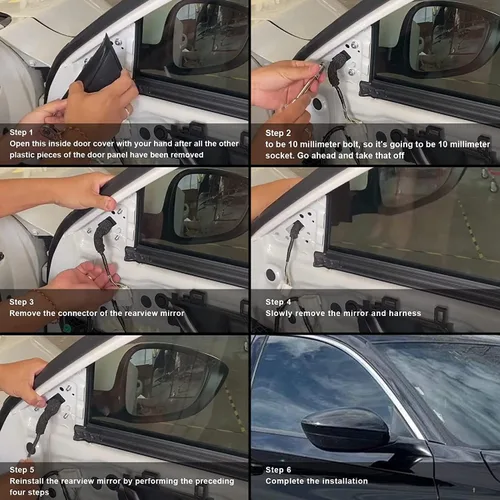 Miniatura 3 de Espejo de puerta lateral izquierdo para Honda Accord LX, Sport 2018-2022 丨 Eléctrico 丨 Sin calefacción, sin señal de giro, compatible con pintura