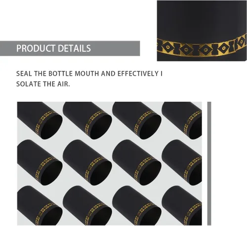 Miniatura 5 de Cabilock Tapas retráctiles para botellas de vino, película de sellado termorretráctil de 1.299 in para botellas de vino, cubierta reselladora