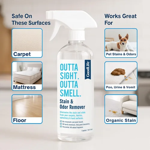 Miniatura 2 de Spray natural para eliminar olores y manchas, sin perfume, a base de plantas, limpiador seguro para niños y mascotas, respetuoso con el medio