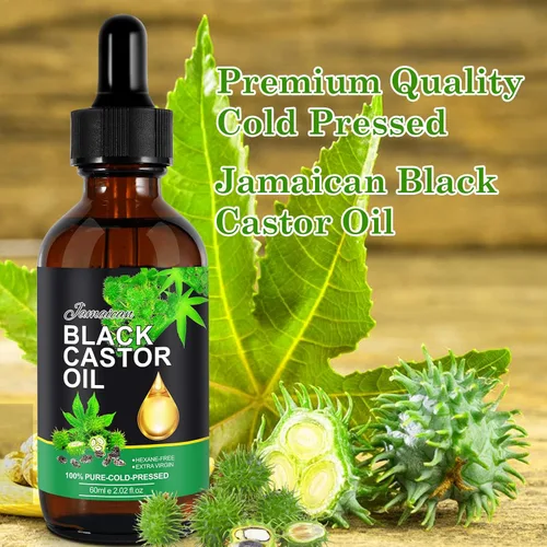 Miniatura 3 de Aceite de ricino negro jamaicano, aceite de ricino orgánico prensado en frío sin refinar, aceite de ricino natural puro para el crecimiento