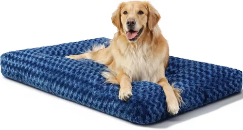 Miniatura 20 de KSIIA Cama Lavable para Perros Cama de Felpa de Lujo para Jaula de Perros Almohadilla Cómoda para Perrera Alfombrilla Antideslizante para Dormir