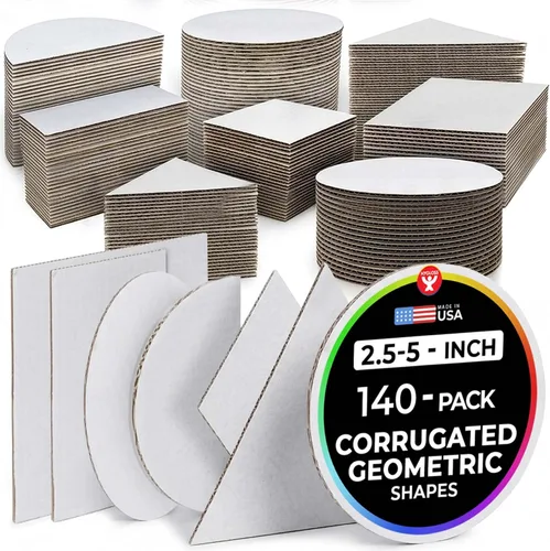 Miniatura 8 de Hygloss Productos Formas geométricas corrugadas Artes y manualidades ideales, bueno para el hogar o clase-Actividad STEM para niños, surtido