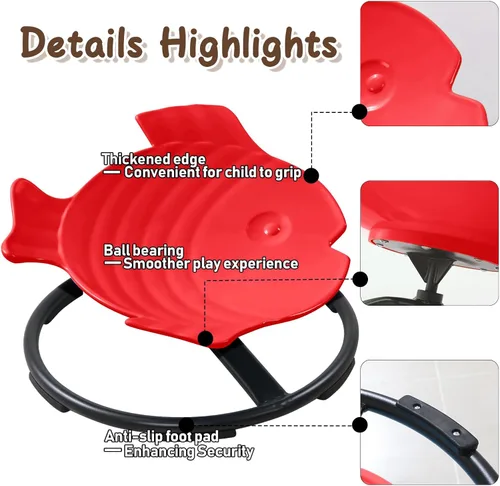 Miniatura 4 de Silla giratoria sensorial para niños con autismo y TDAH, silla giratoria para uso en interiores y exteriores, juguetes para sentarse y girar, sillas