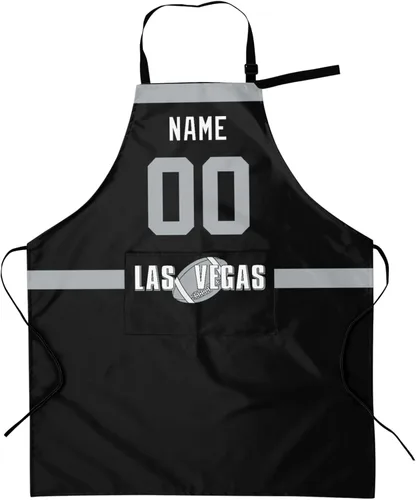 Miniatura 20 de Delantal con bolsillos, nombre personalizado y número, regalos personalizados para hombres y mujeres fanáticos del fútbol