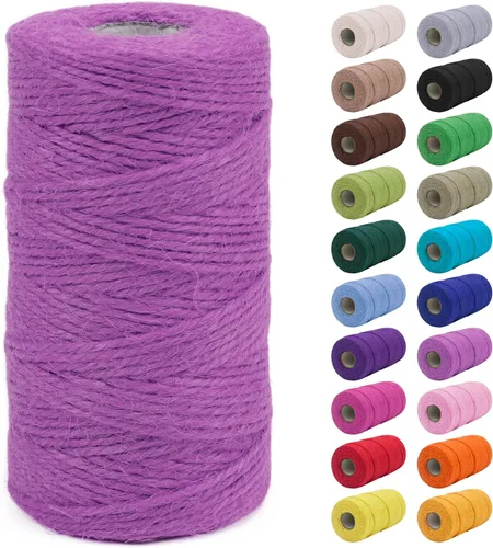 Miniatura 43 de JeogYong - Cuerda de yute de 3 mm, 99,9 m, cuerda natural gruesa para jardín, ideal para manualidades, exterior, jardinería, envoltorios de regalo
