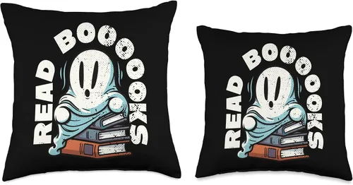 Miniatura 3 de Book Reading Ghost Read Boooooks Boo Bookworm Halloween Throw Pillow