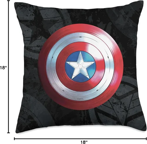 Miniatura 4 de Marvel The Falcon and The Winter Soldier Captain America Shield - Almohada de 18 x 18 pulgadas, multicolor