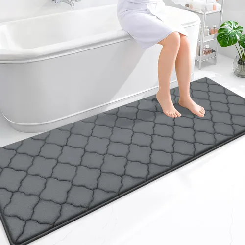 Miniatura 271 de OLANLY Alfombra de Baño de Espuma Viscoelástica de 24 x 16 pulgadas, Ultra Suave y Absorbente, Alfombras de Baño Antideslizantes, Cómodas, Lavables