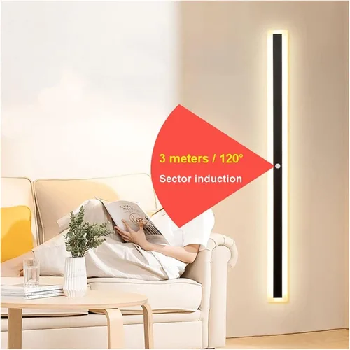 Miniatura 3 de Lámpara de pared LED con sensor de movimiento, tira de luz de pared lineal, lámpara de pared con sensor de movimiento activado por movimiento