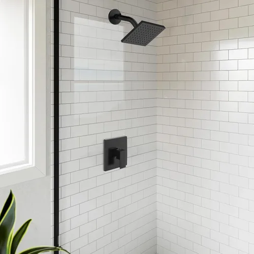 Miniatura 3 de Design House 597096 Karsen II - Moldura de ducha con válvula de un solo mango, color negro mate