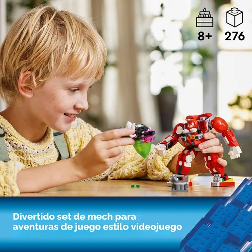 Miniatura 2 de LEGO Sonic The Hedgehog, Set de Construcción de Mech Guardian de Knuckles, Juguete de Sonic para Niños, Figura de Acción de Knuckles Inspirada