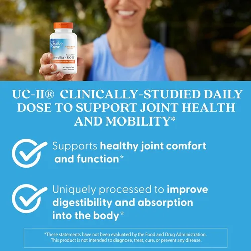 Miniatura 6 de Doctor's Best Boswellia + Suplemento UC-II para hombres y mujeres, cápsulas de extracto de Boswellia Serrata para apoyo a la salud