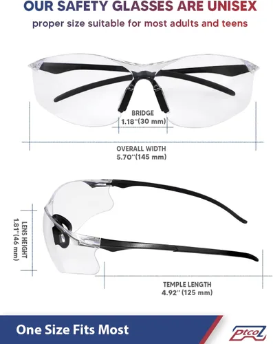 Miniatura 14 de Paquete de 3 lentes de seguridad tintados ámbar: lente de policarbonato antiarañazos con certificación ANSI Z87.1, protección UV para construcción