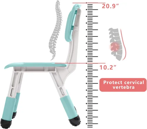 Miniatura 4 de Sillas ajustables para niños de 3 niveles ajustables para interiores adecuadas para niños de 2 a 6 años. Carga máxima de 220 libras, adecuadas